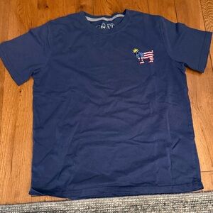 Carter's Navy Short Sleeve Tee with Patriotic Pup Graphic